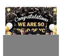 Décoration Pour Cérémonie de Remise de Diplôme, Toile de Photo Pour Diplômé Avec Accessoires- Accessoires Photo Extérieur, Bannière de Félicitations Pour Jardin, Décoration Maison Pour Célébratio