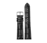 Decorations 21mm Genuine Leather Butterfly Buckle Band，For Famous Craftsman Moon Phase Gorgeous Series Replacement Watch Strap Beautiful