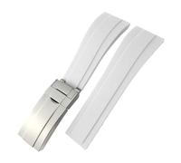 Decorations 21mm Rubber Watch Band For Role Yacht Master Strap Stainless Steel Clasp Bracelet Beautiful