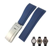 Decorations 21mm Rubber Watch Band For Role Yacht Master Strap Stainless Steel Clasp Bracelet Beautiful