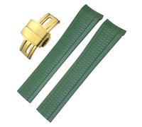 Decorations 22mm Fluorous Silicone Rubber Watchband for 5168G 5968G Metal Pins Curved End Soft Watch Strap Bracelets Beautiful