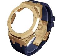 Decorations 4rd Gen Metal Watch Case Fluorine Rubber Strap Stainless Steel Bezel Rubber Sport Watchband Kit，For GA2100 GA-2100 GA2110 ification and Upgrade Watch Strap Beautiful