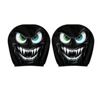 Décorations Auto Avec Yeux Exorbités - Housse De Repose-Tête Voiture 2 Pièces | Protection Appui-Tête Élastique Universelle Pour, Conducteur Passager Accessoires Intérieur Véhicule Halloween