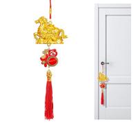 Décorations Cheval - Cheval Doré 3D | Ornements Nouvel An Chinois avec Gland | Pour Mur Porte Fête Célébration Maison Décoration Richesse