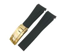 Decorations Curved End Rubber Watchband 20mm 21mm 22mm for GMT Datejust Explorer 2 Silicone Watch Strap Beautiful