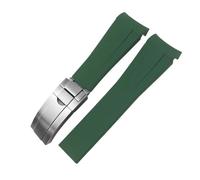 Decorations Curved End Rubber Watchband 20mm 21mm 22mm for GMT Datejust Explorer 2 Silicone Watch Strap Beautiful