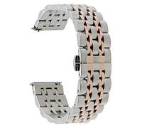 Decorations CXYWBD Watch Band 20mm 22mm Stainless Steel Watch Band Watchband Butterfly Buckle Strap Quick Release Wrist Belt Bracelet + Spring Bar Beautiful