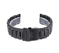 Decorations CXYWBD Watch Straps Three-Bead Stainless Steel Watchband Flat End Wristband 20 22mm Men Women Strap Watch Accessories Beautiful