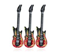 décorations de fête pour enfants, guitare rock gonflable, guitare gonflable à air, décorations de carnaval, décorations de guitare gonflables, 3 guitares gonflables