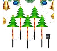 Décorations De Noël Solaires - 5 Piquets LED En Forme De Canne À Sucre | Lumières D'Ambiance Extérieures Étanches IP65 | Éclairage Solaire Pour Jardin, Cour, Pelouse Et Balcon