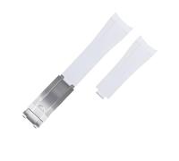 Decorations For GMT Natural Rubber Lengthened Watch Strap Glide Buckle 20mm Curved End Fluororubber Watch Bands Beautiful
