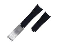 Decorations For GMT Natural Rubber Lengthened Watch Strap Glide Buckle 20mm Curved End Fluororubber Watch Bands Beautiful