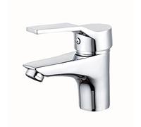 Decorations Grifo del Fregadero de latón del Fregadero de lámpara Caliente y fría baño de Grifo de lámpara 1 Orificio de lámpara baño 1 Orificio de marrón de baño de latón hoyo, Cromo B, Grifo de