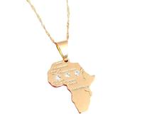 Decorations New 2026 Unisex African Map Pendant Women Her 24K Gold Color Jewelry Men Hiphop Item Decoration Luxury with For You Accessories Trendy Creative Beautiful
