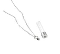 Decorations New 2026 Unisex Clear Glass Tube Keepsake Bottle Wishing Pendant Stainless Steel Screw VlAl Ashes Memorial Decoration Jewelry Luxury With You Accessories Trendy Best For Gift Women And Men