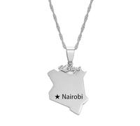 Decorations New 2026 Unisex I Love Kenya Map Pendant s Jewellery African Country Jewelry Kenyans The Capital Nairobi Decoration Luxury with For You Accessories Trendy Creative Women and Men Beautiful