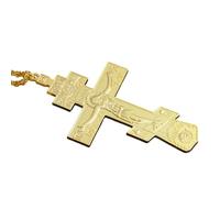 Decorations New 2026 Unisex Orthodox Jesus Cross Crucifix Gold Plated Pectoral Pendant For Priest Bishop Religion Decoration Jewelry Luxury with You Accessories Trendy Women and Men Beautiful