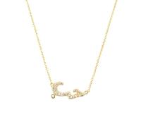 Decorations New Gold Arabic Love Pendant Cz Charrm Long Chain Women Luxury Jewelry Gift Fine Crystal Fashion Accessories Creative Beautiful