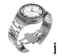 Decorations Stainless Steel Watch Band 44mm - No Gap Metal Strap Compatible with Classic 5 Pro, Watch 4/5/6 40mm & 44mm Models - Scratch Resistant Replacement Band Beautiful