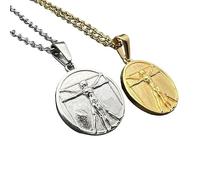 Decorations Vitruvian Man Psychology Pendant Renaissance Style Da Vinci Science Artist Jewelry Gifts Beautiful