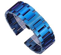 Decorations Watch Strap Watch Band 316l Stainless Steel Blue Silver Women Men Metal Strap Straight End Links 18 20 21 22mm 23mm 24mm Beautiful