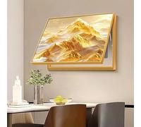 Decorativa Caja Eléctrica Contadores Cubre Contadores De Luz Flip Tapa, Cuadro para Tapar Cuadro Electrico del Hogar del Interruptor Montada En La Pared(Gold 1,50 * 40cm/19.7 * 15.7in)