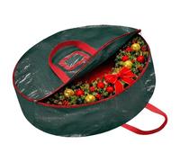 decorativa para guirnaldas, contenedor impermeable con cremallera de 76 cm - para guirnaldas con asas reforzadas, para decoraciones y de temporada, vacaciones, casa y garaje