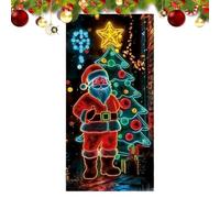 Decorativas Para Puertas De Navidad Fondo Estacional Plano Bidimensional | Envoltura Para Puerta De Navidad Para Fotografía En Interiores Y Exteriores Para Hogar Cocina Fiesta Y Porch