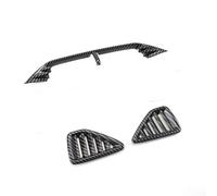 decorativas pegatinas Compatible Con Peugeot 208 2020 2021 2022 2023-2025 Salida Aire Acondicionado Delantera Marco Ventilación Cubierta Embellecedora Interior Decorativa(Top and middle)