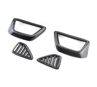 decorativas pegatinas Compatible Con Peugeot 208 2020 2021 2022 2023-2025 Salida Aire Acondicionado Delantera Marco Ventilación Cubierta Embellecedora Interior Decorativa(4-pcs combination)