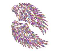 Decorative Applique - Fabric Patch For Garments | Stylish Wing Embroidery With Easy Iron Application & Durable Stitching Detail For Shirts Jackets Jeans Dresses Hoodies Hats Backpacks Shoes