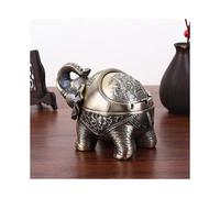 Decorative Ashtray with Lid,Vintage Windproof Ashtray with Lids,Elephant Modeling Ashtray Cigarette Cigar Ash Holder for Smoker Windproof,For Outdoor
