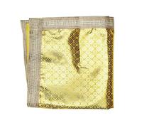 Decorative Backdrop Puja Cloth Chunari Chunni Puja Indian Navratri Festival Traditional Decoration Chunr MATA Ki Chunri for Statue Chowki Aasan Mat Posters Frame (Size:- 40 Inch x 18 Inch)(Yellow)