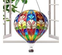 Decorative Balloon Lantern - Acrylic Hot Air 23cm Hanging Ornament, Colorful Sun Catcher Garden, Patio Porch Yard Decor | Charming Hot Air Lantern For Weddings Outdoor Home Indoor Disp