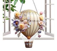 Decorative Balloon Lantern - Acrylic Hot Air 23cm Hanging Ornament, Colorful Sun Catcher Garden, Patio Porch Yard Decor | Charming Hot Air Lantern For Weddings Outdoor Home Indoor Disp