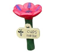Decorative Bee Watering Station, Bird Water Bath Station, Flower Design Function, 10.5x7cm Safe Hydration Spot, Garden Bee Bath Accessory, Yard Patio Porch Decor, Ideal for Backyard Farm Terrace Use