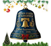 Decorative Bells, Us 250th Patriotic Bell, Vintage Carved Pattern, Commemorative Wind Chimes, Collectible Colgando Ornament for Christmas Tree, Fence, School, Front Door, Park, Pathway, Fireplace