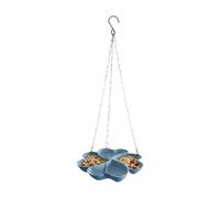 Decorative Bird Feeder, Petals Shape Design, Hangable Bowl with Secure Hook, Practical Outdoor Garden Feeding Piece, Stylish Backyard Accessory with Contemporary Look, Food Feeder for Balcony Fence