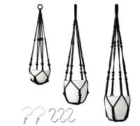 Decorative Boho Plant Holder, Handmade Indoor Hanger Set, Window Wall Hanging with Durable Weave, Macrame Rope Plant Display, Stylish Hanger with Charming Design, Indoor Outdoor Decor for Home