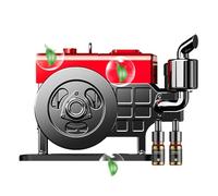 Decorative Car Perfume, Solar Powered Car Fragrance, Simulated Engine Car Perfume, Solar Car Air Freshener, 13.3x11.8x8.5 cm, / 5.24x4.65x3.35in, Black, Silver, and Gold