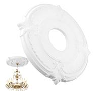 Decorative Ceiling Medallion, Elegant European Ceiling Ornament, Light Hole Ready Design For Home, Office Kitchen, DIY Installation, Interior Design Accent, Safe Stylish Upgrade