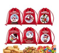 Decorative Christmas Bags - Santa Wrapping Bag | Christmas String Bags for Birthday Party, Wrappings Bag for Presents, Gift Wrapping Supplies, Wrap Storage for Presents, Holiday