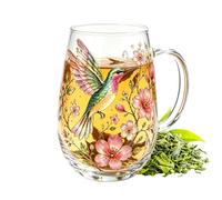 Decorative Coffee Mugs - Glass, Botanical Drinkware | Hummingbird Cup