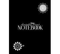 Decorative Colour-In Corner Notebook: Large Lined Pages with a Mix of Flower, Butterflies & Four Leaf Clover Colour-In Corners