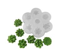 Decorative Creation - Molde de silicona para plantas de resina epoxi de cristal y textura transparente perfumada