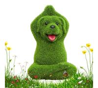 Decorative Dog Garden Statue, Resin Flocked Figurine, Yoga Style for Outdoor Appeal, Playful Animal Shape Feature, Terrace Walkway Accessory, Nature Inspired Decoration for Indoor Yard Spaces