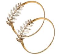 Decorative Drape Holdbacks with Leaf Design, 2-Piece No-Drill Curtain Tie Back Twist Ropes, Elegant Spring Buckle Style for Bathroom, Living Room, Gazebo, Classroom, Beach House, or Interior Decoratio