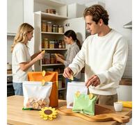 Decorative Flower Chip Clips, Sunflower Shape Food Sealers, 4.92x1.18in Integrated Fridge Magnet, Heavy-Duty Food Sealing Clips for Snack Cereal Chip, Magnetic Bag Holder for Kitchen Home Office