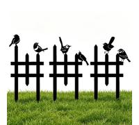 Decorative Garden Fence | 3 Pieces Ground Bird Design Edging Stake | Potted Plant Fence Cylindrical Latch Ears For Effortless Step-in Installation, Completely Omitting Excavation And Tool Use To Form