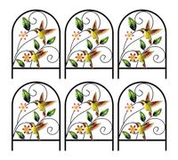 Decorative Garden Fence - Outdoor Landscape Border Edging | Floral Yard Divider Fencing, Arched Fencing for Dogs & Rabbits, 6 Pieces Flower Plant Edging Fence Panel for Outdoor Garden Yard Patio Lands